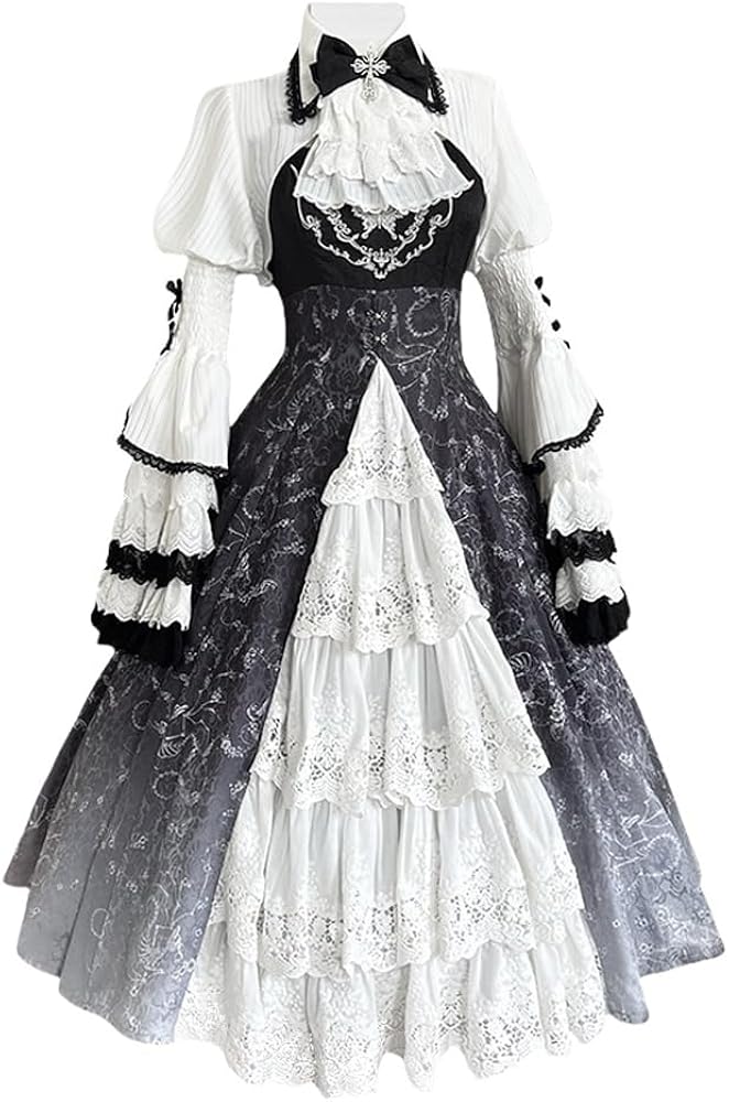 Amazon.co.jp: [VVRPWASSLY] ワンピース 貴族 宮廷風 レトロ お姫様